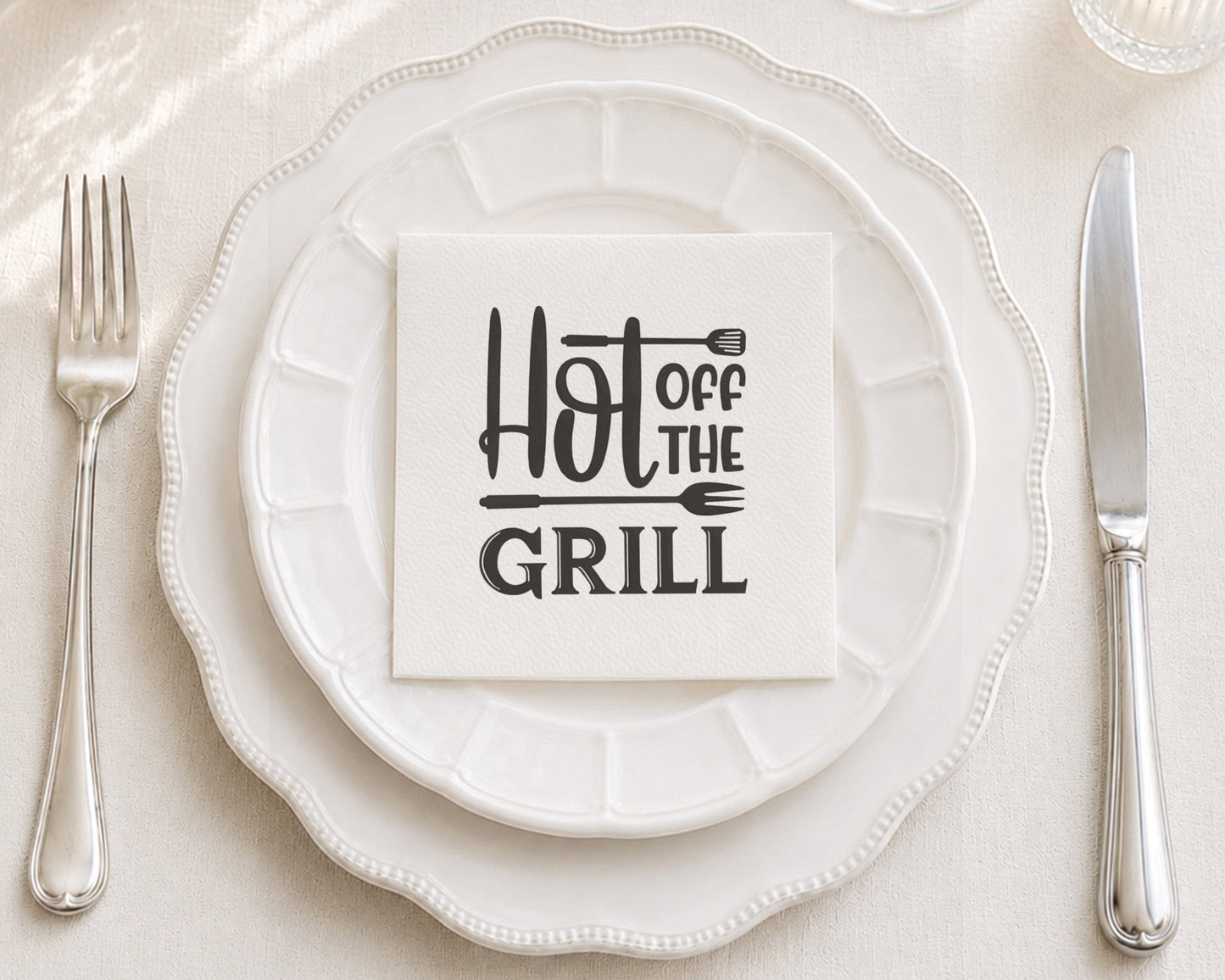 Hot Off The Grill Cocktail Napkin