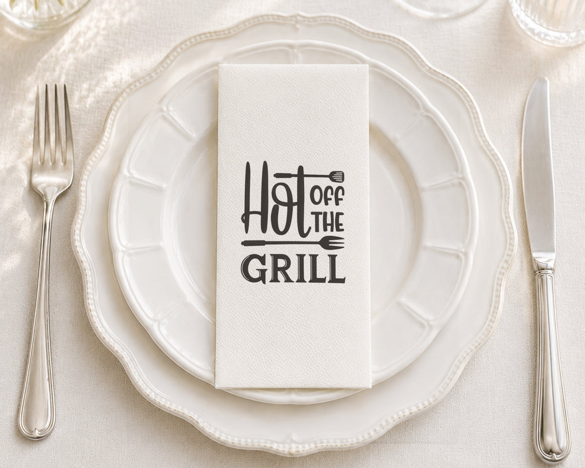Hot Off The Grill - Printed Guest Towel
