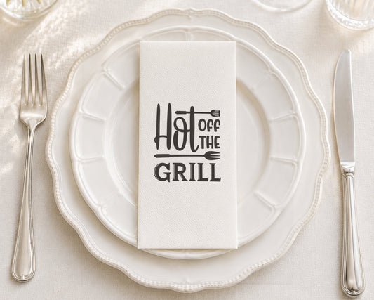 Hot Off The Grill - Printed Guest Towel