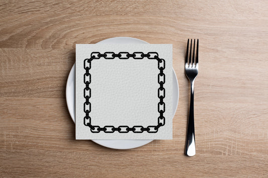 Chain Black Cocktail Napkin