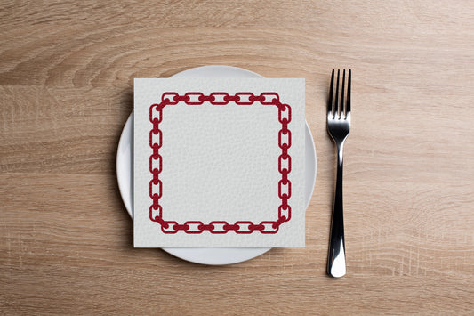 Chain Cranberry Cocktail Napkin