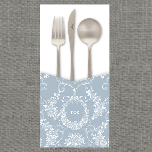 Pesach Lace Blue - Cutlery Pouch