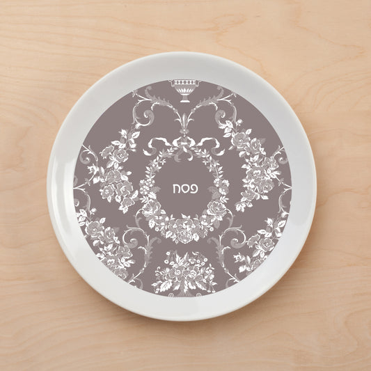 Pesach Lace Taupe - Plate Accent