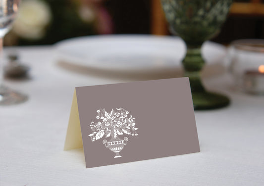 Pesach Lace Taupe - Place Cards