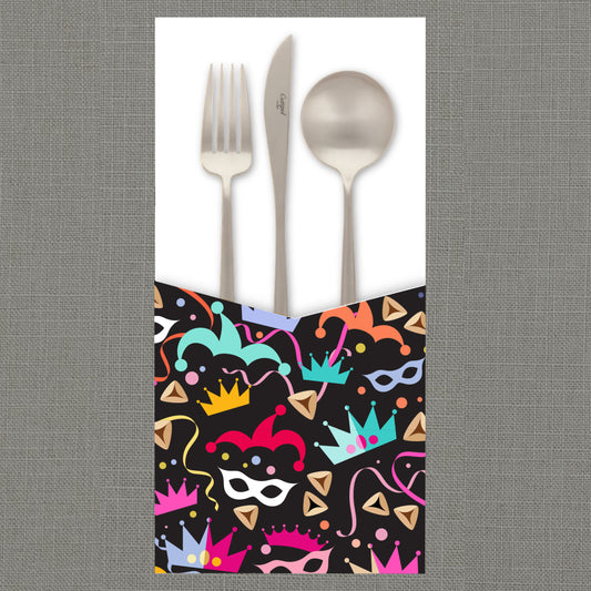 Topsy Turvy Purim - Cutlery Pouch is