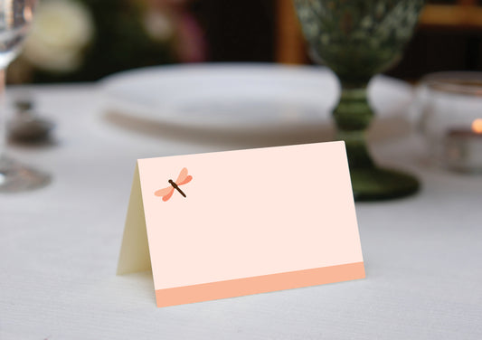 Sunset Dragonflies Place Card