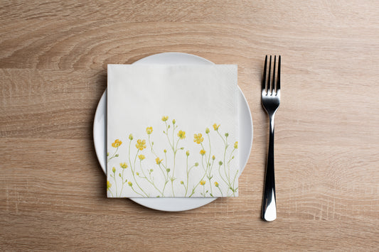 Yellow Field Cocktail Napkin