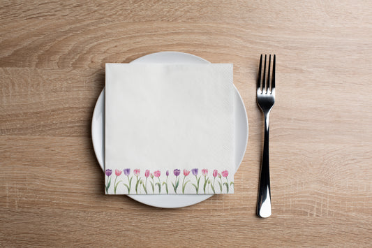 Tulip Strip Cocktail Napkin