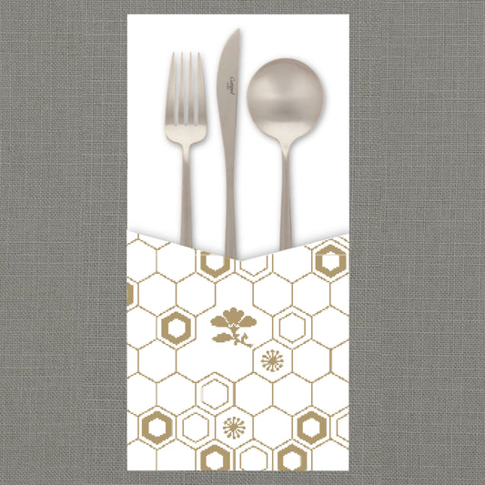 Honeycomb Floral Cutlery Pouch