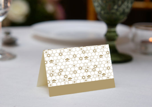 Honeycomb Floral Place Card