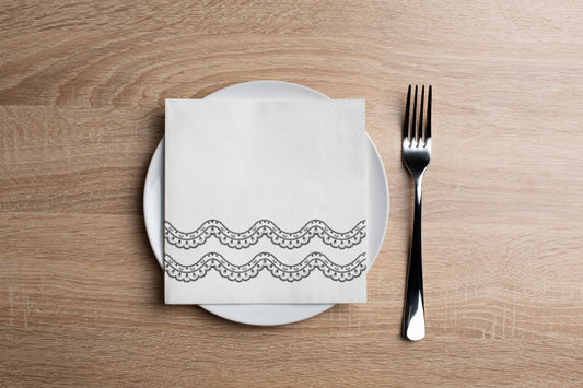 Antique Scallop Cocktail Napkin