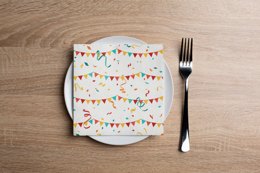 Party Streamers Cocktail Napkin