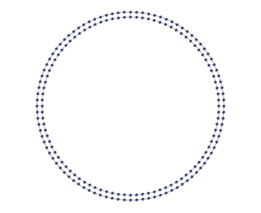 Pearls Navy (Die Cut) Charger (Circle)