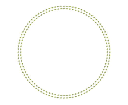 Pearls Olive (Die Cut) Charger (Circle)