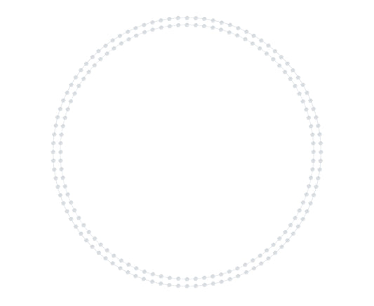 Pearls Silver (Die Cut) Charger (Circle)