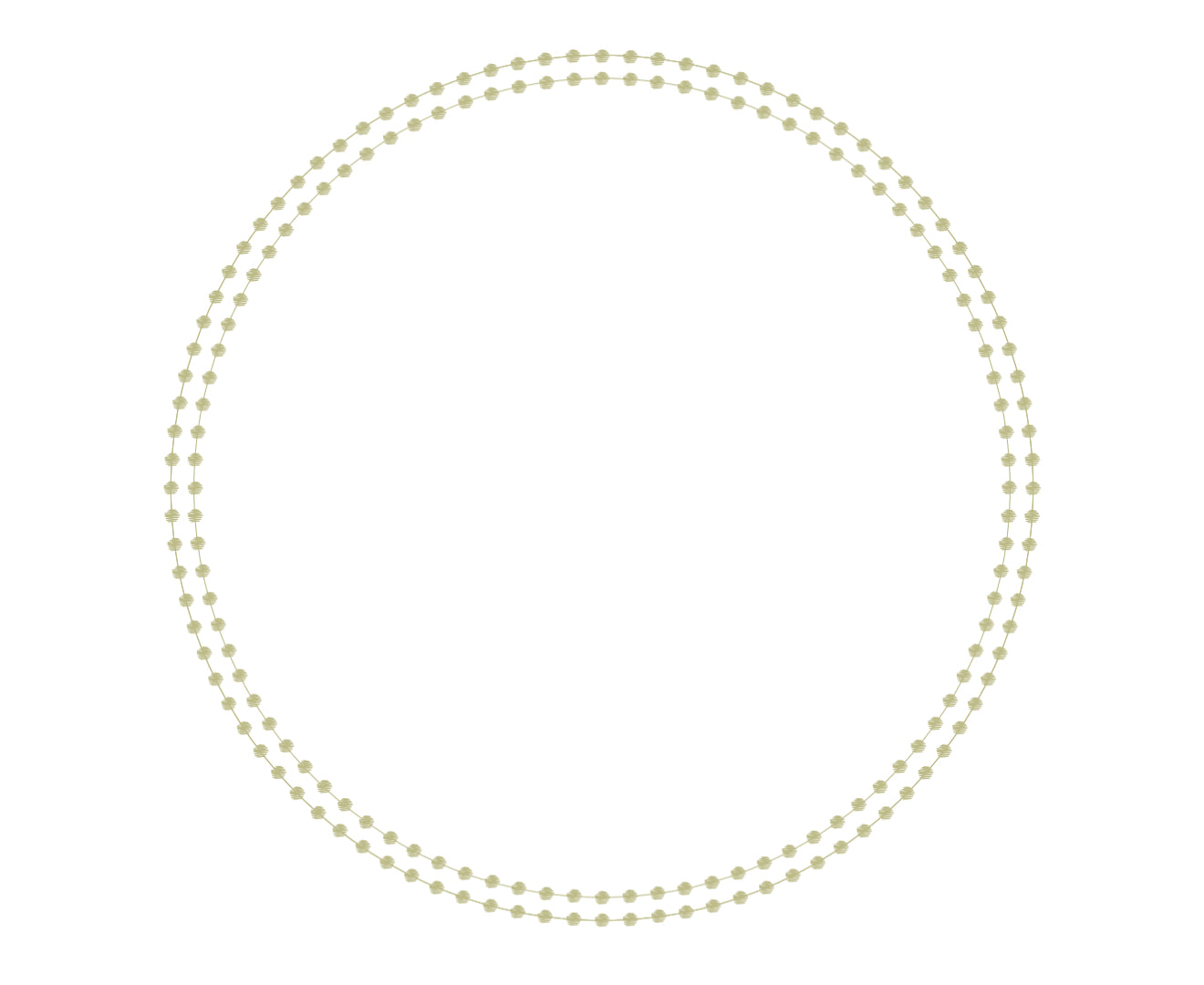 Pearls Green (Die Cut) Charger (Circle)