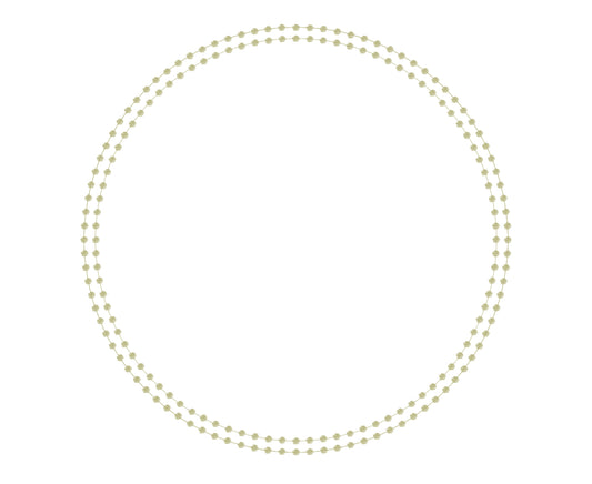 Pearls Green (Die Cut) Charger (Circle)
