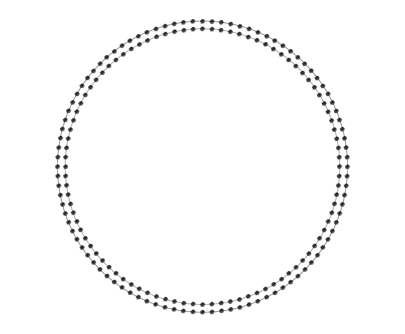 Pearls Black (Die Cut) Charger (Circle)