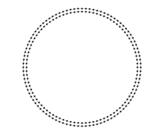 Pearls Black (Die Cut) Charger (Circle)