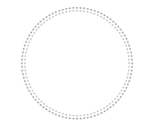 Pearls Gold Silver (Die Cut) Charger (Circle)