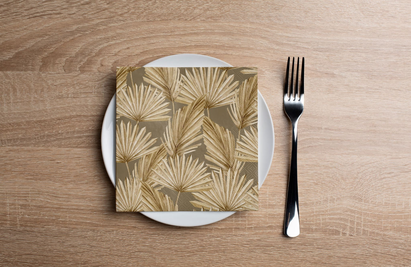 Tan Fans Cocktail Napkin