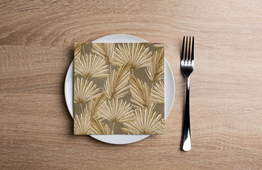 Tan Fans Cocktail Napkin