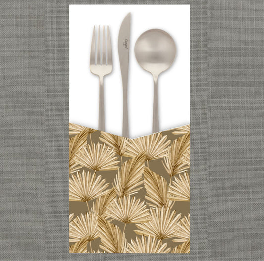 Tan Fans Cutlery Pouch