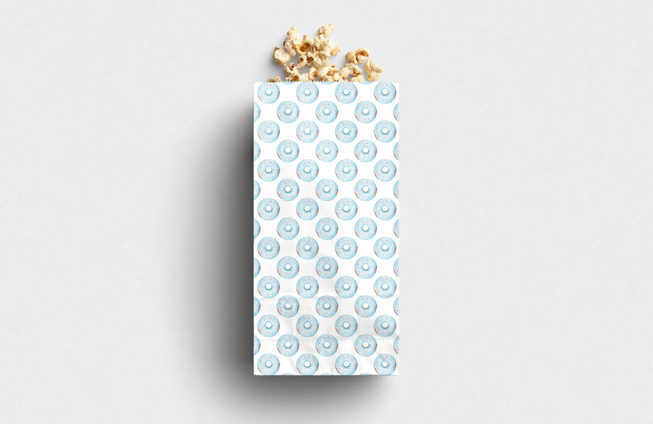 Blue Donuts Printed Paper Bag
