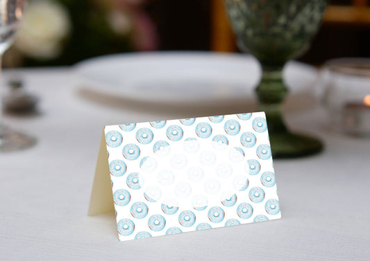 Blue Donuts Place Cards