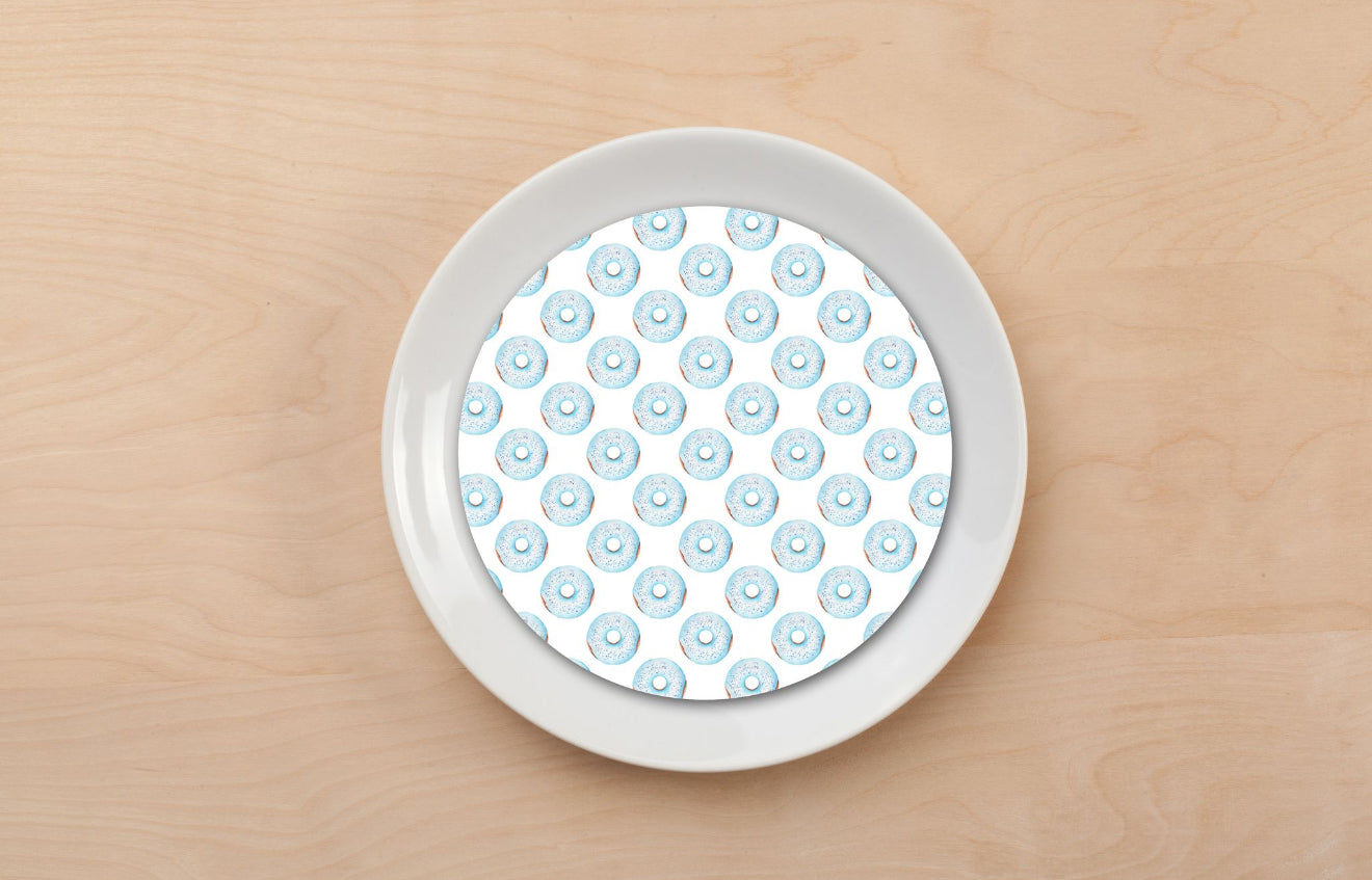 Blue Donuts Plate Accent