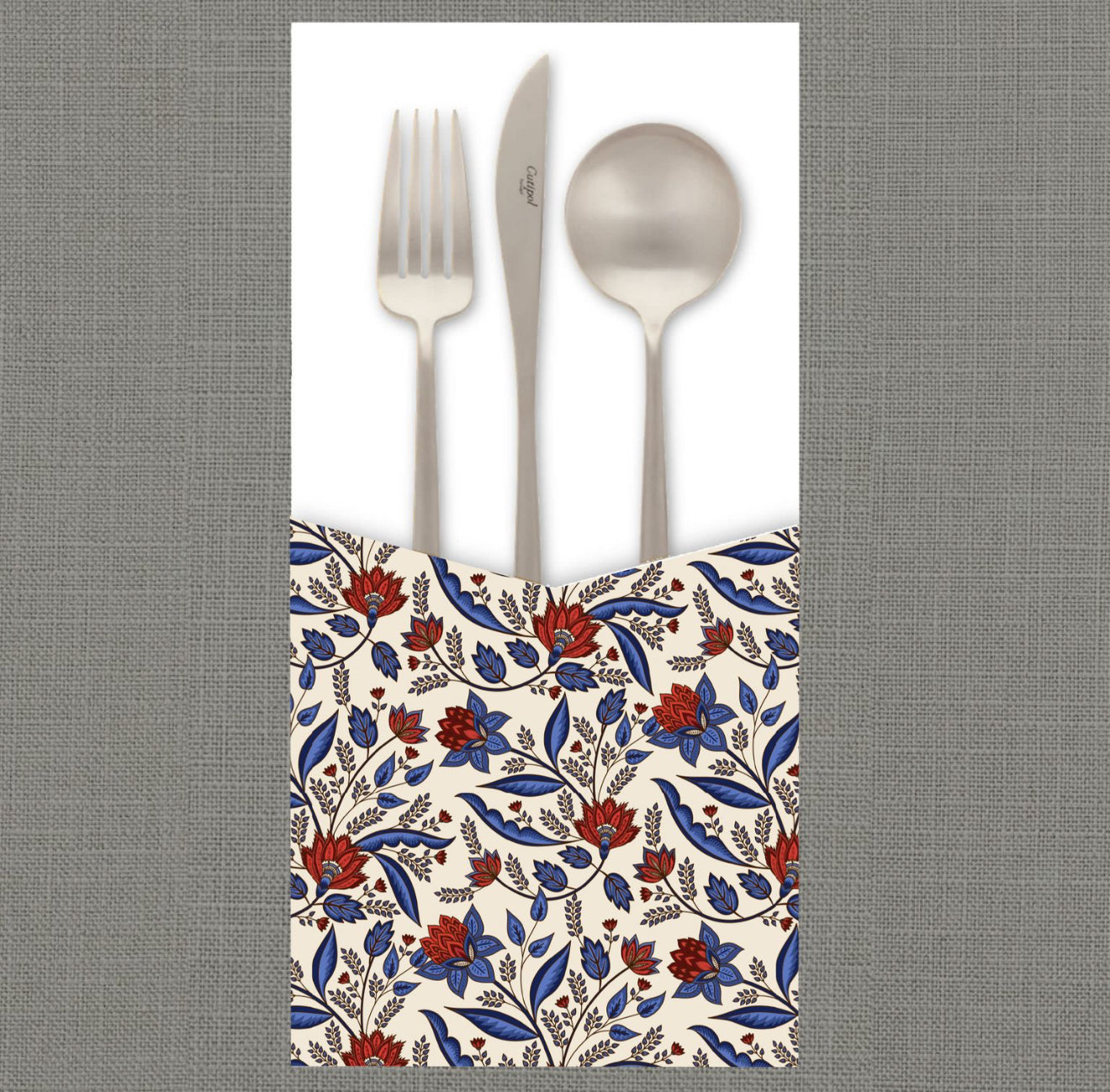 Lotus Paisley Cutlery Pouch