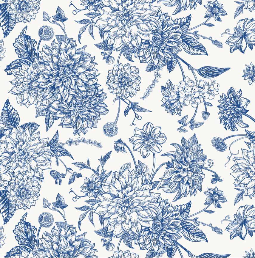 Blue Chrysanthemums - Charger - (SQUARE)