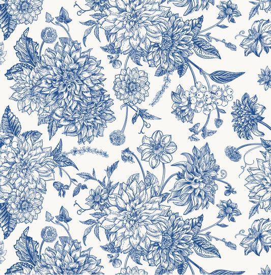 Blue Chrysanthemums - Charger - (SQUARE)