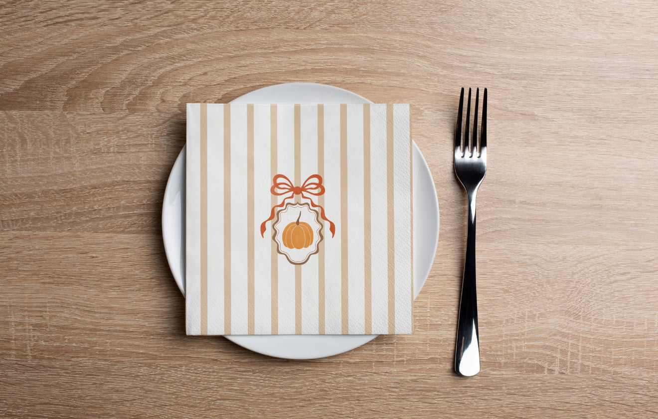 Thanksgiving Cameo Cocktail Napkin