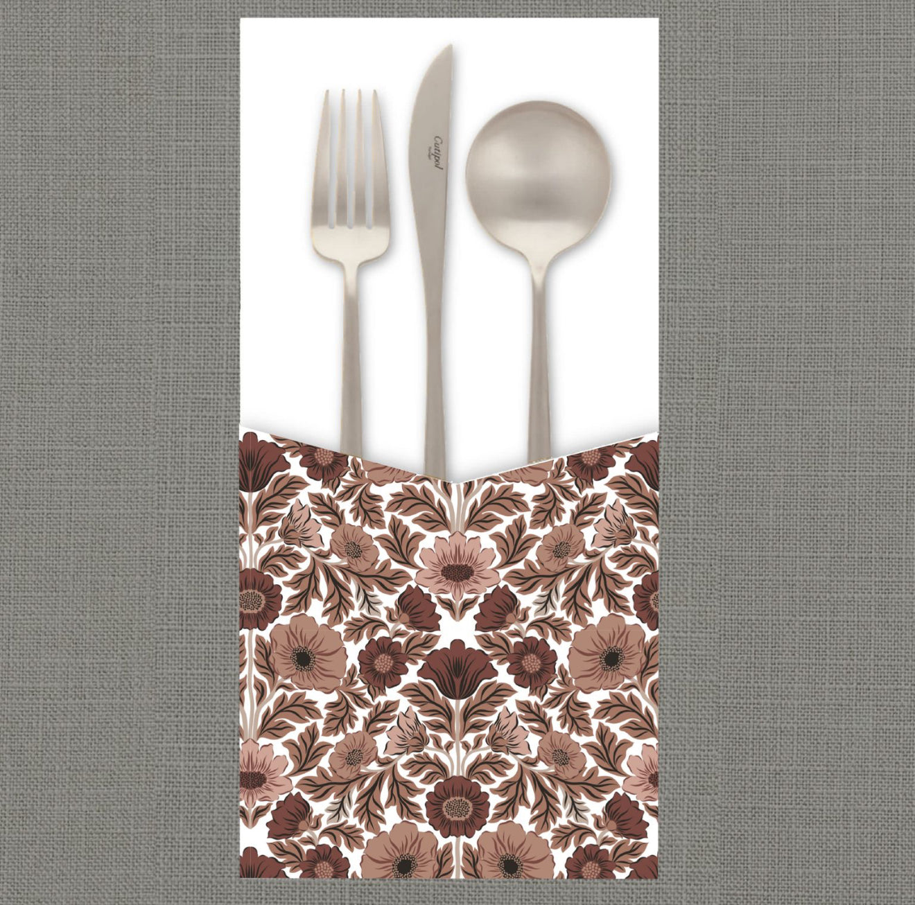 Folk Flowers Cutlery Pouch