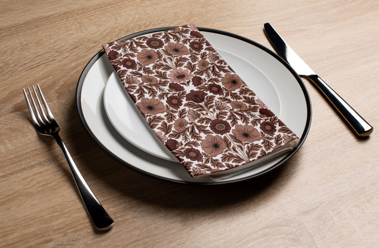 Folk Flowers - Printed Guest Towel