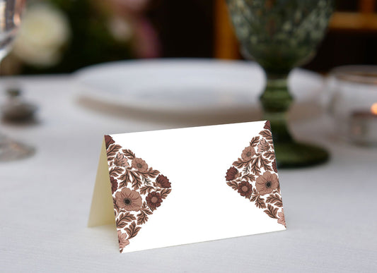 Folk Flowers Place Cards