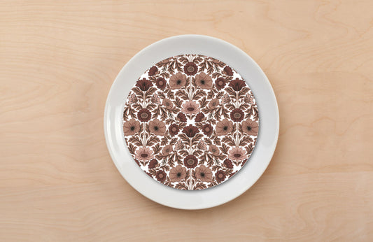 Folk Flowers Plate Accent