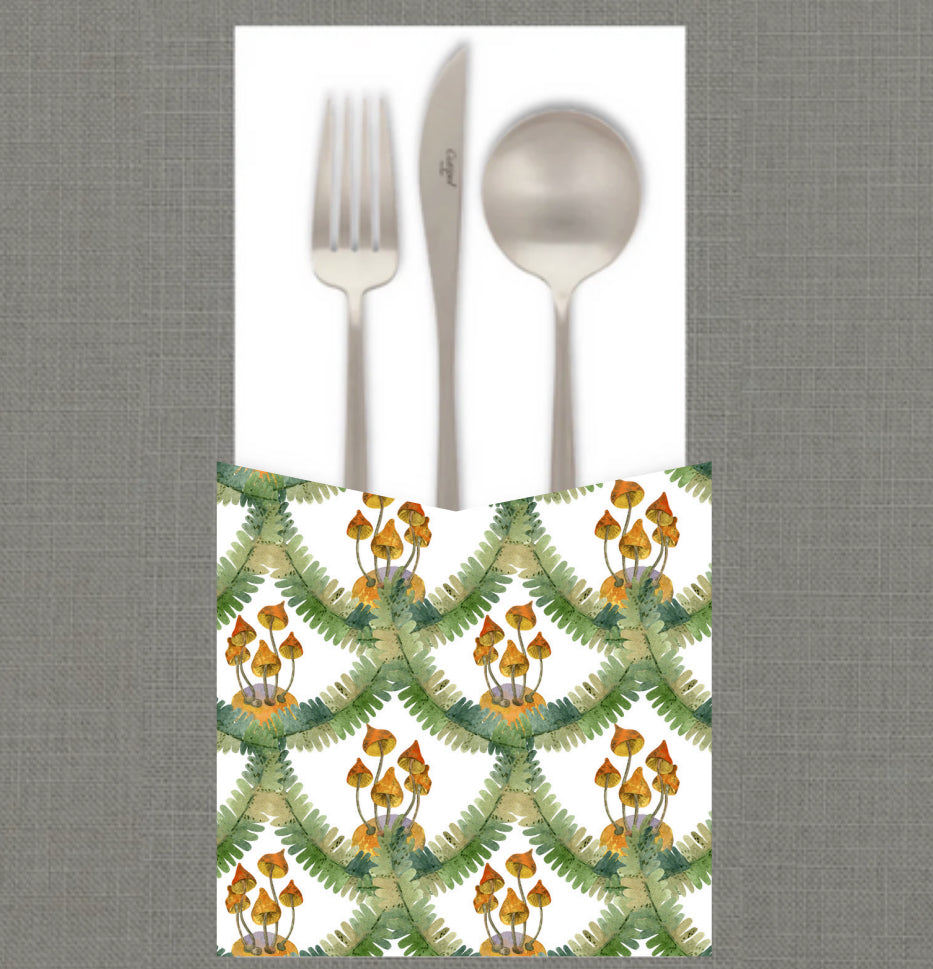 Mushroom Wallpaper Cutlery Pouch