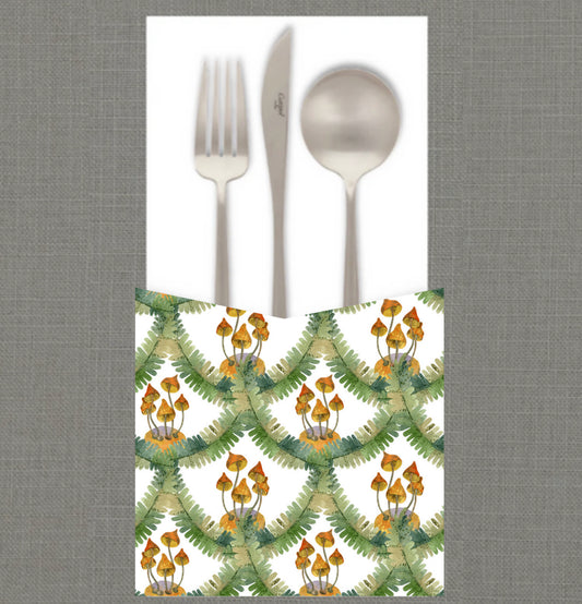 Mushroom Wallpaper Cutlery Pouch