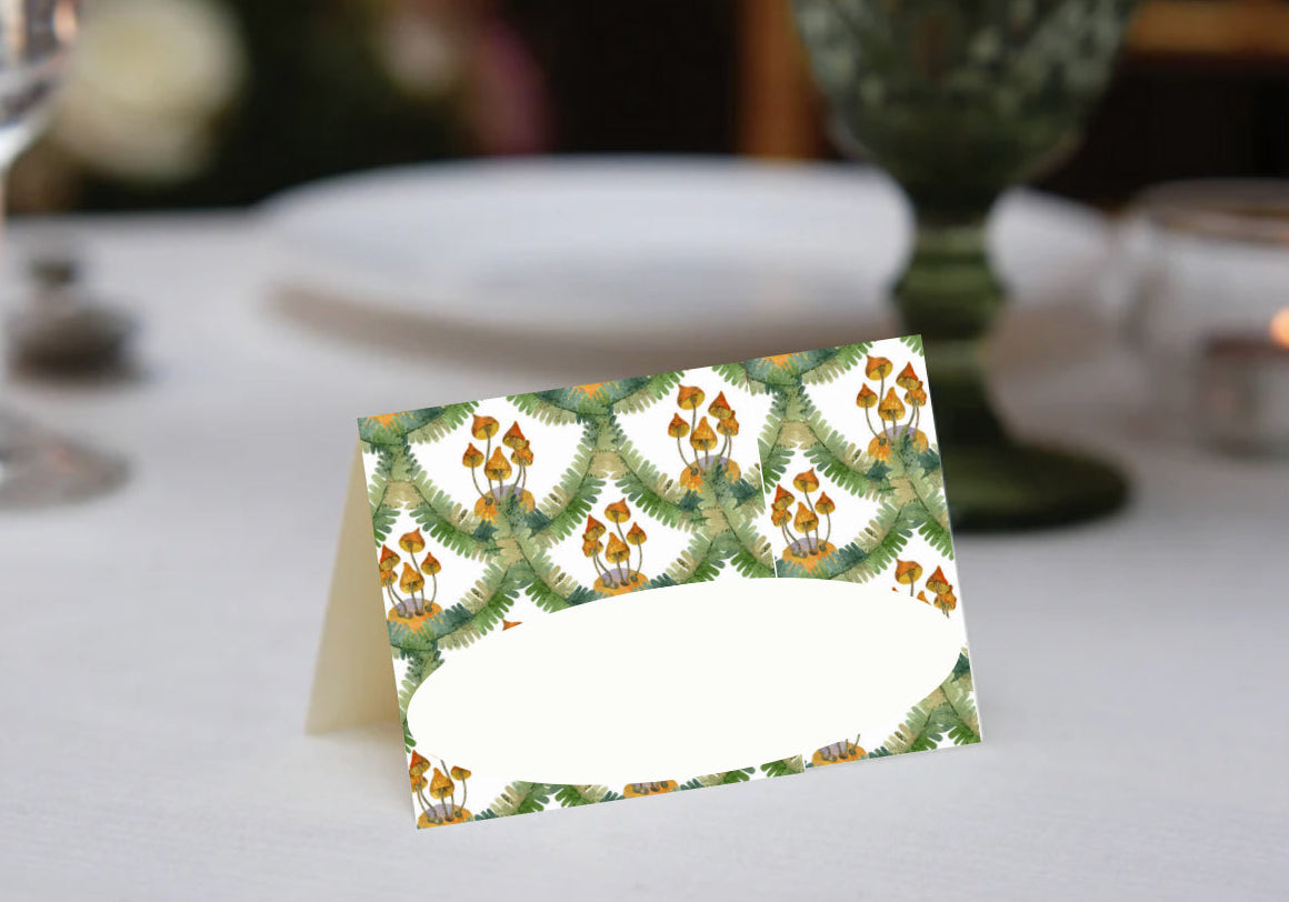 Mushroom Wallpaper  Place Cards
