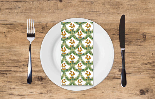 Mushroom Wallpaper - Printed Guest Towel