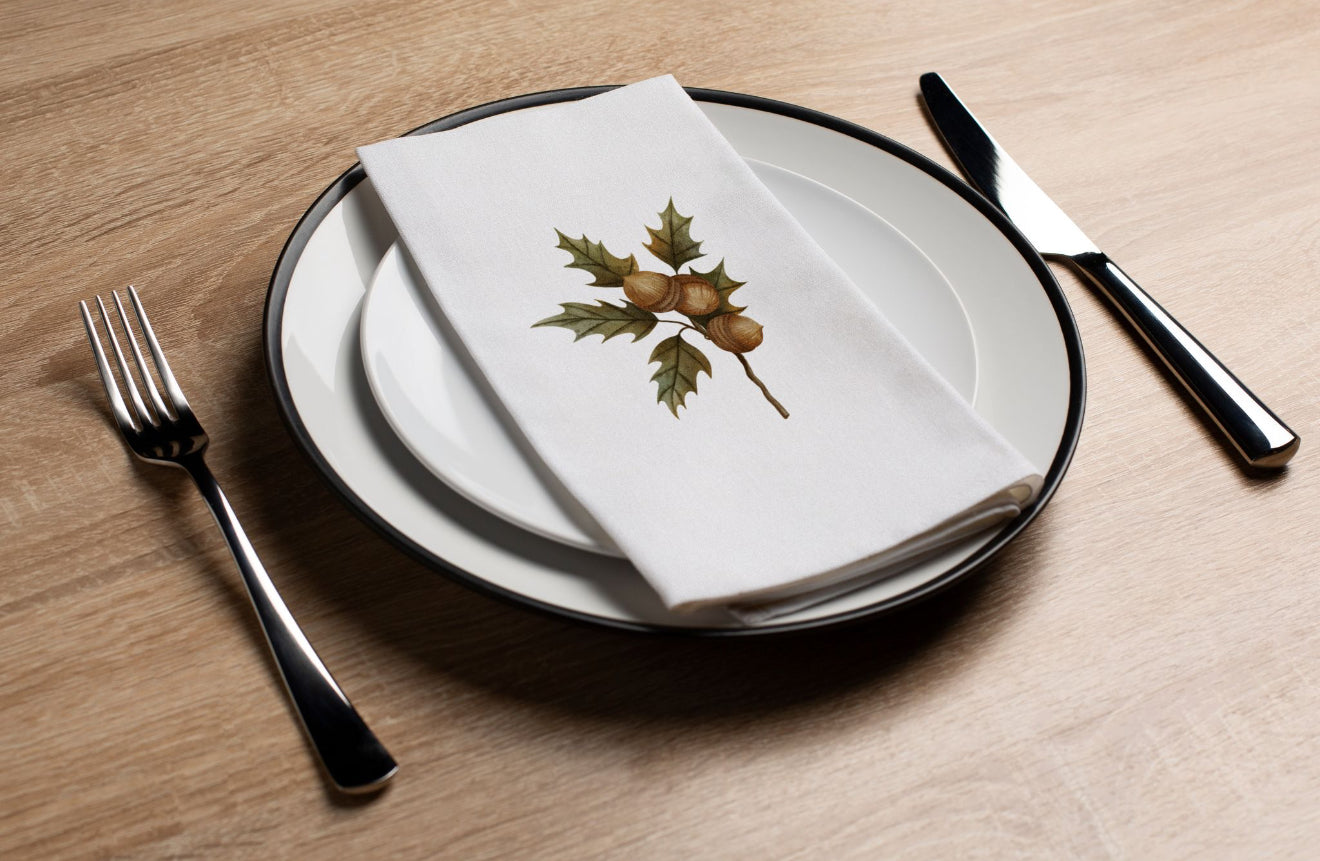 Acorn Cluster - Printed Guest Towel