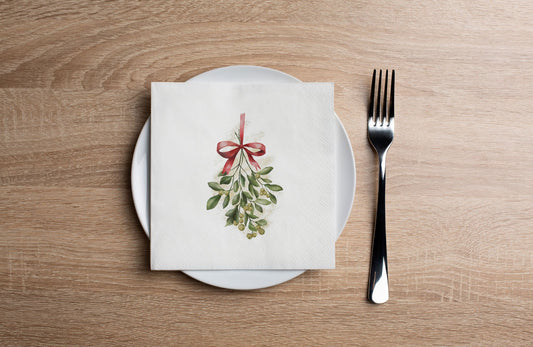 Mistletoe Cocktail Napkin