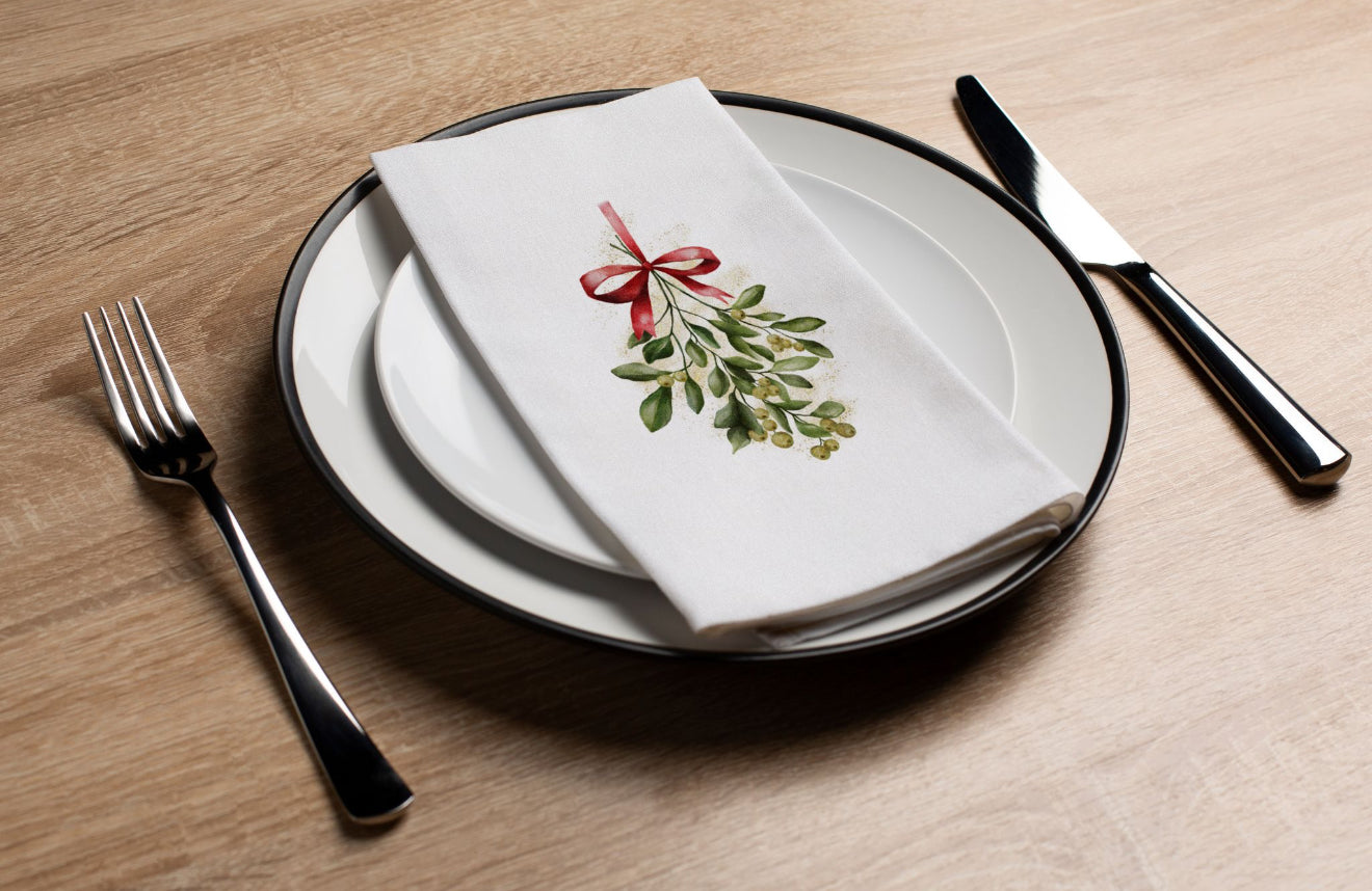 Mistletoe - Printed Guest Towel