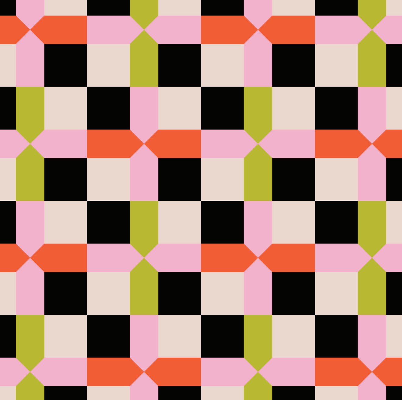 Retro Check Cocktail Napkin