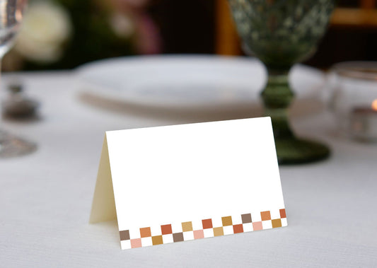 Fall Checkerboard Place Cards