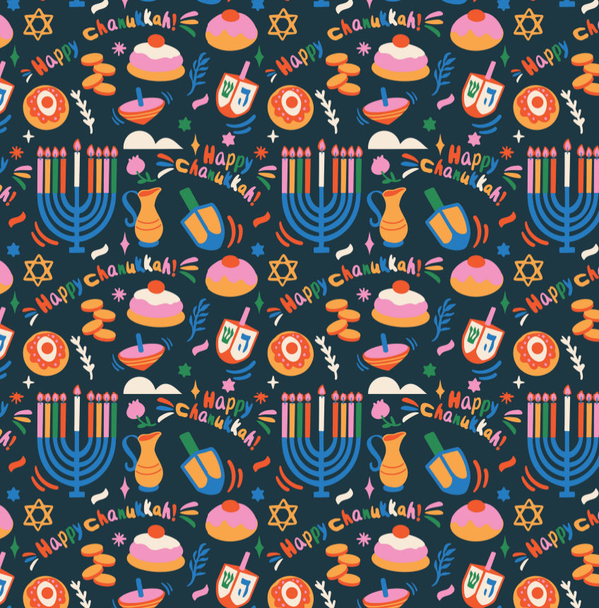 Rainbow Chanukah - Charger - (SQUARE)