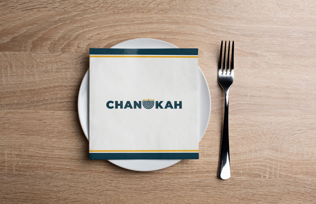 Bold Chanukah Cocktail Napkin