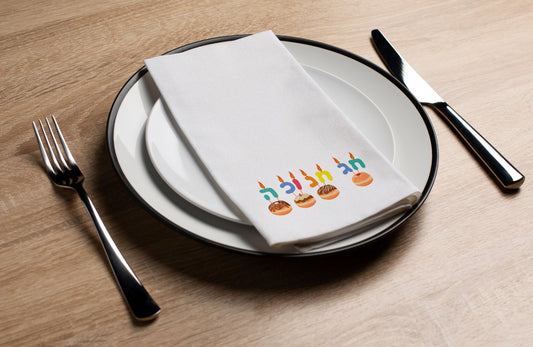 Chanukah Donuts - Printed Guest Towel